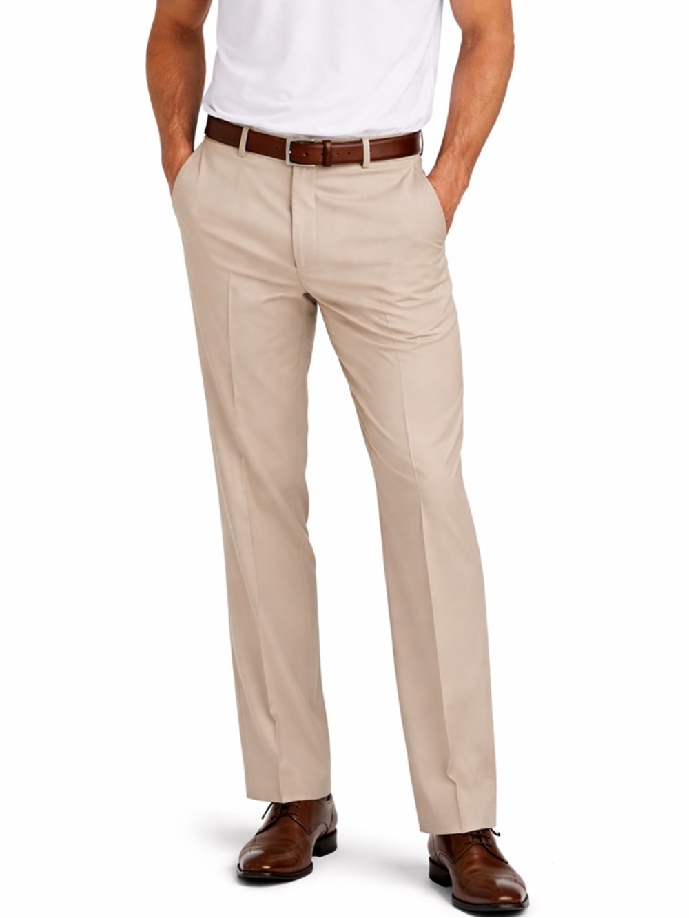 Stafford Classic fit Travel dress pants tan men’s  42 x 30